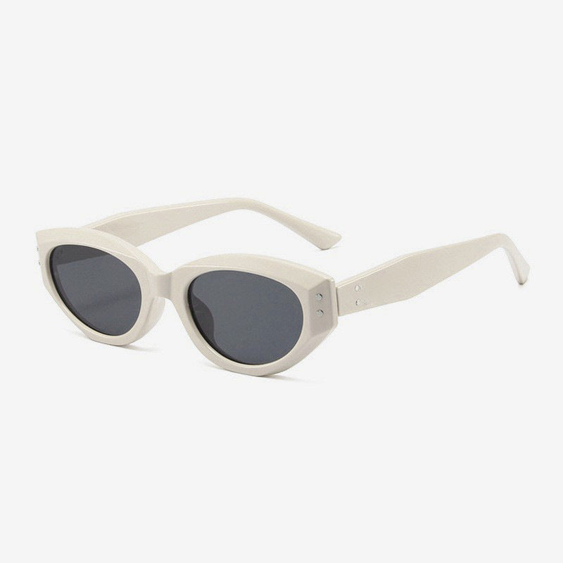 Wholesale Metal Rice Stud Sunglasses Small Frame Cat Eye Sunglasses